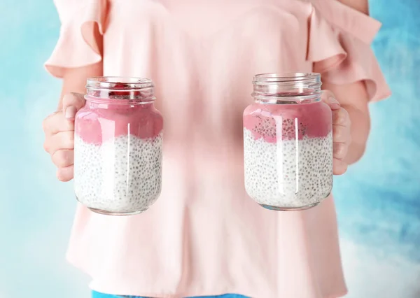 Smoothie dengan biji chia — Stok Foto