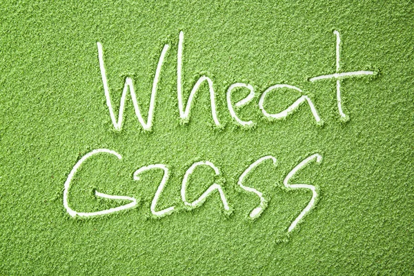 Kelime buğday çim yeşil toz yapılmış