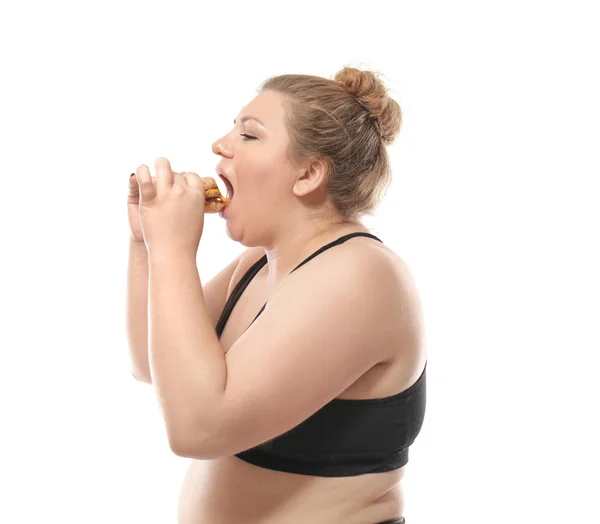 Mujer joven con sobrepeso — Foto de Stock