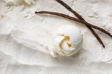 lezzetli vanilyalı dondurma