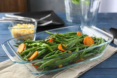 fasulye, havuç dilimleri