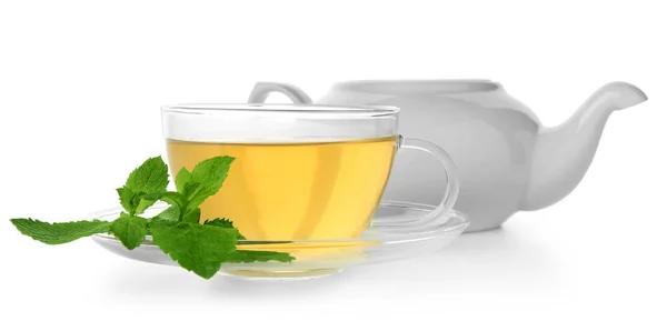 Taza de té de menta — Foto de Stock