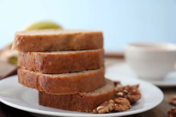 Roti pisang dengan kacang — Stok Foto