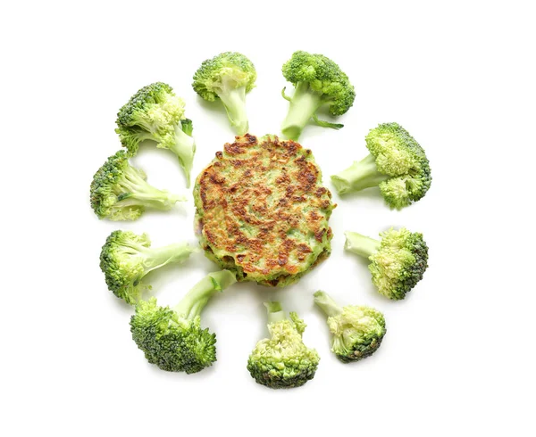 Delicious broccoli pancake — Stock Photo, Image