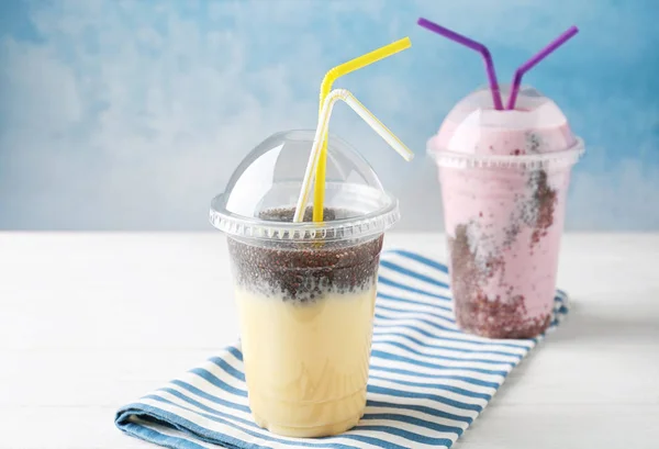 Smoothies με σπόρους chia — Φωτογραφία Αρχείου