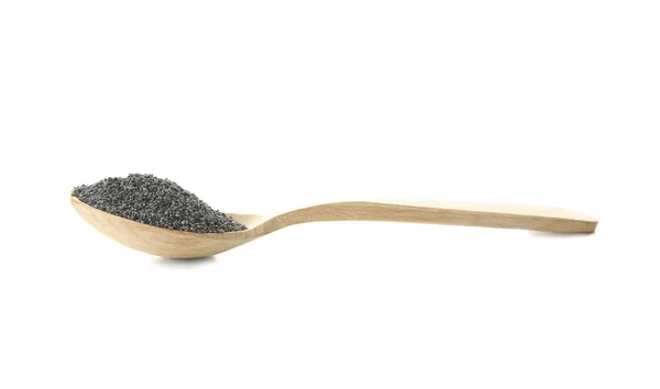 Spoon with poppy seeds — Stock Photo, Image