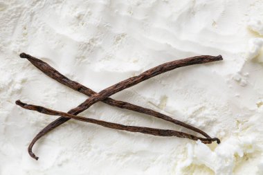 lezzetli vanilyalı dondurma