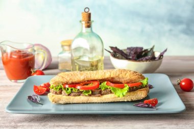 Lezzetli biftek sandviç