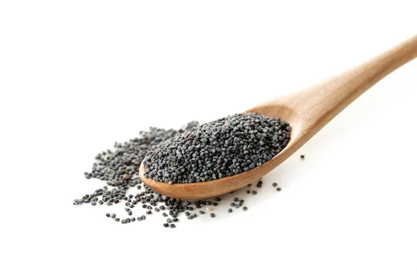 Spoon with poppy seeds — Stock Photo, Image