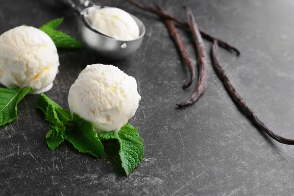 vanilla ice cream balls