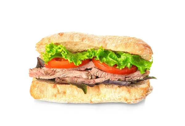 Lahodný steak sendvič — Stock fotografie