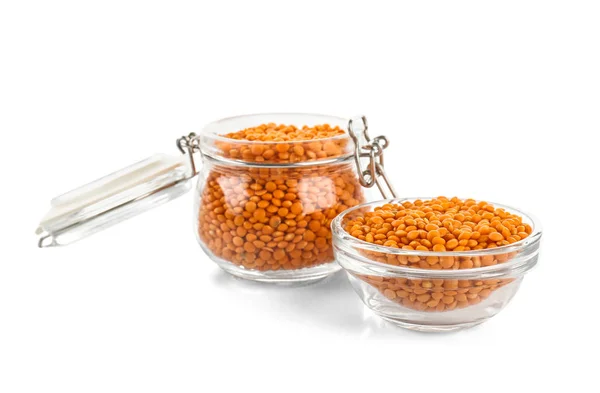Vetreria con lenticchie sane — Foto Stock