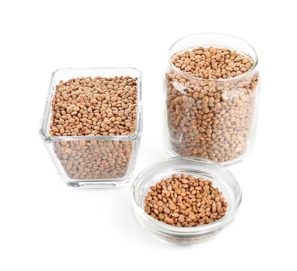Glassware with healthy lentils — Stock Photo, Image