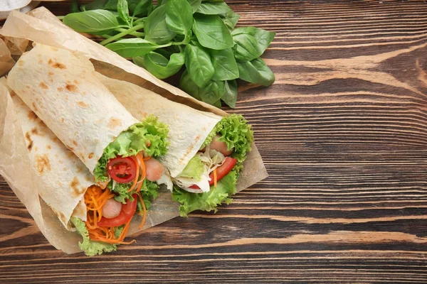 Tasty lavash rolls — Stock Photo, Image