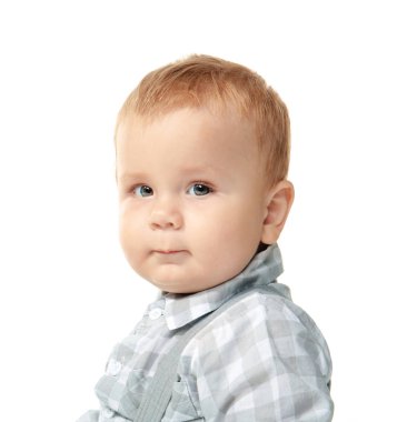 Beyaz izole şirin bebek,