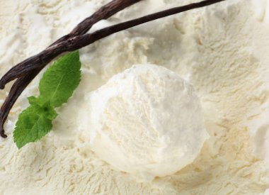 lezzetli vanilyalı dondurma