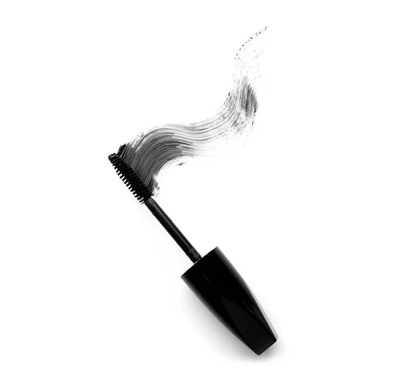 Coup de pinceau mascara noir — Photo