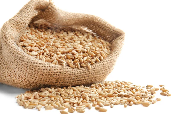 Bag with wheat grain — Stock Photo, Image