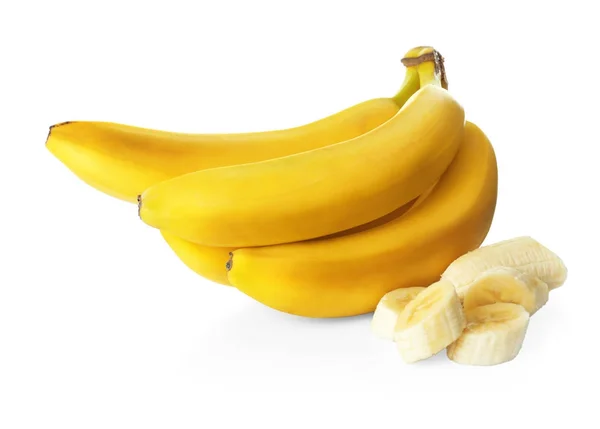 Heerlijke bananen op wit — Stockfoto