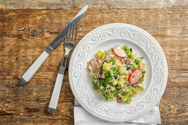 Plate with quinoa salad — Stock Photo, Image