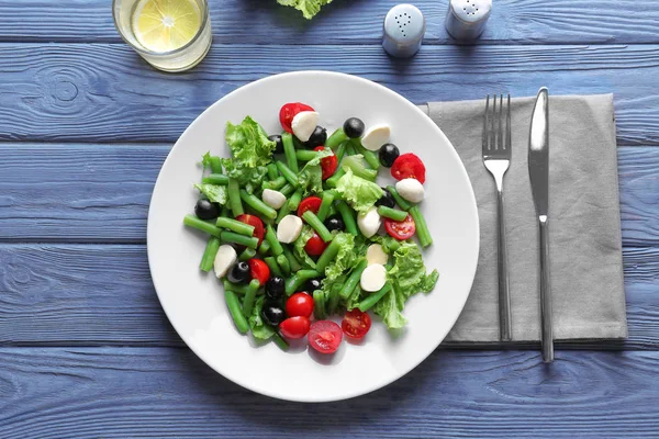 Salada com feijão verde — Fotografia de Stock