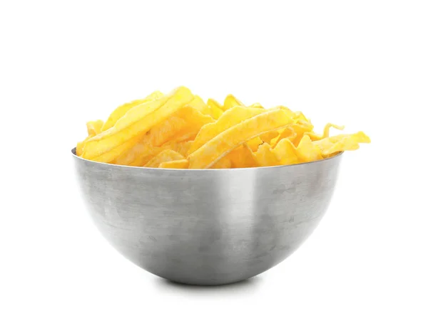 Bowl with potato chips — Stock Photo, Image