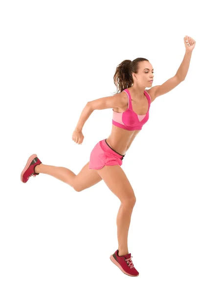 Hermosa joven en ropa deportiva — Foto de Stock