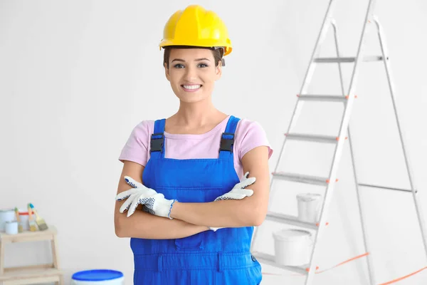 Young female decorator — Stock Photo, Image