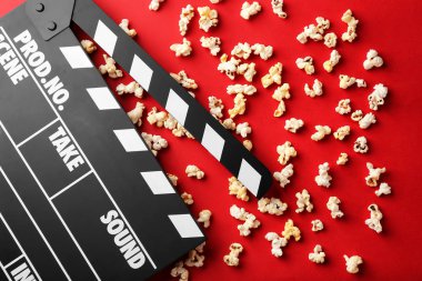 Film clapper arka plan üzerinde 