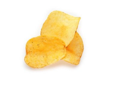 beyaz üzerine patates cipsi 