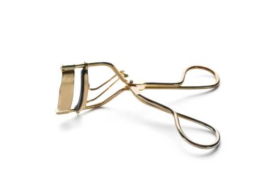 Kirpik kıvırıcı, üzerinde beyaz izole