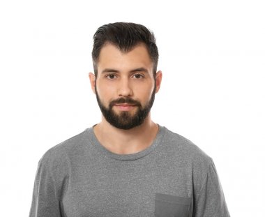 Yakışıklı adam arka plan üzerinde