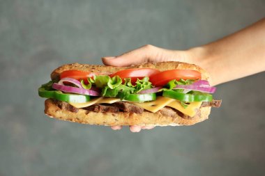 Lezzetli biftek sandviç 