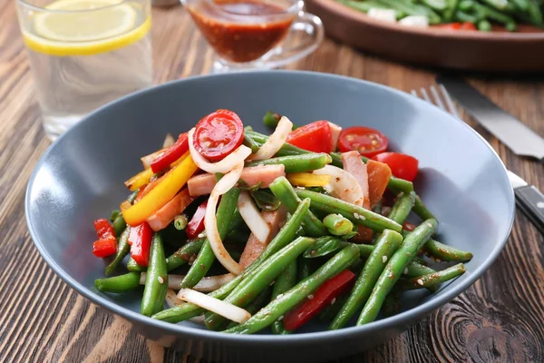 Delicious green beans salad — Stock Photo, Image