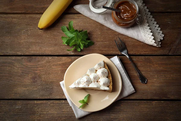 Finom banán torta — Stock Fotó