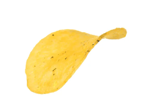 Potatis chip på vit — Stockfoto