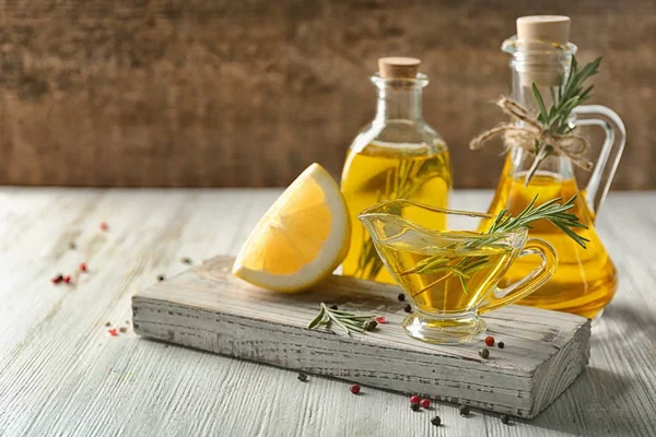 Composition with rosemary oil — Stock Photo, Image