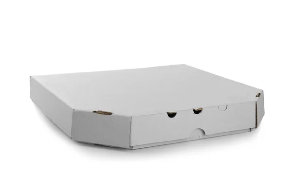 Caja de pizza sobre fondo blanco —  Fotos de Stock