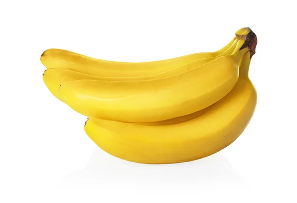 화이트에 맛 있는 바나나 — 스톡 사진