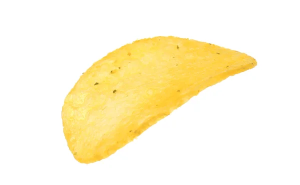 Potatis chip på vit — Stockfoto
