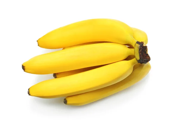 Ripe bananas on white — Stock Photo, Image