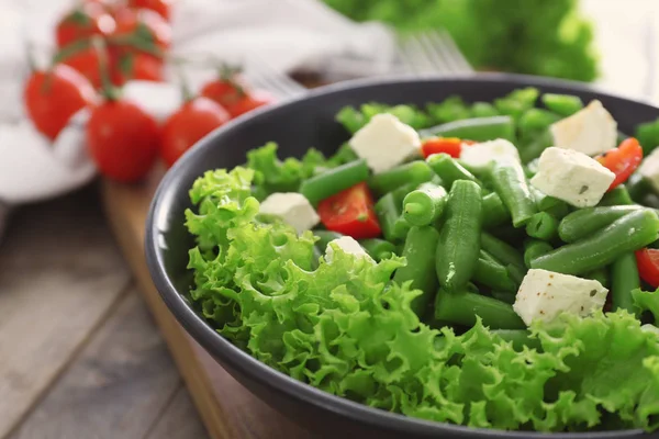 Deliciosa salada de feijão verde — Fotografia de Stock