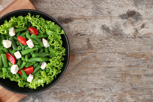 Lezzetli taze fasulye salatası — Stok fotoğraf