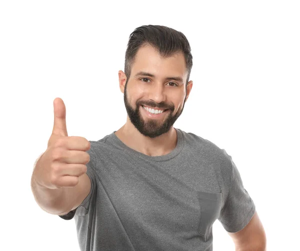 Hombre guapo sobre fondo blanco —  Fotos de Stock