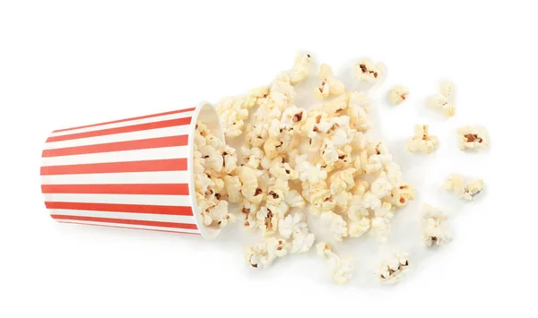 Pappbecher und Popcorn — Stockfoto