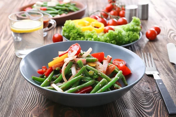 Delicious green beans salad — Stock Photo, Image