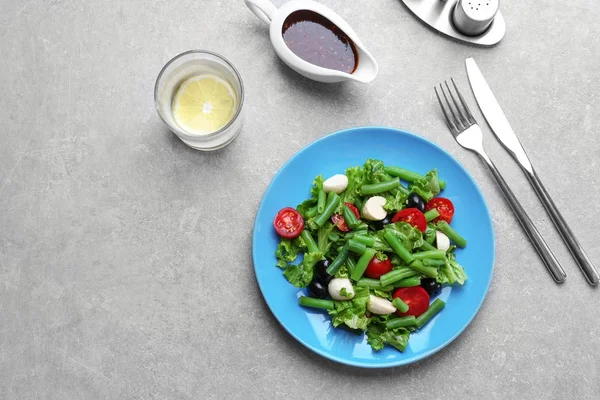 Yeşil fasulye salatası — Stok fotoğraf