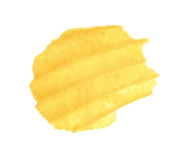 Potatis chip på vit bakgrund — Stockfoto