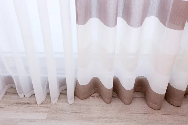 Beautiful silk curtains — Stock Photo, Image