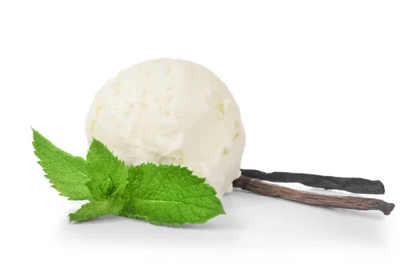 Finom vanília fagylalttal — Stock Fotó